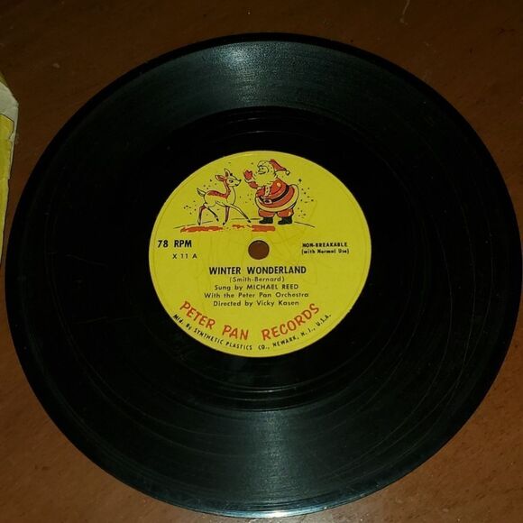 Vtg Peter Pan Records Winter Wonderland It came upon a Midnight Clear Vinyl - Picture 4 of 7